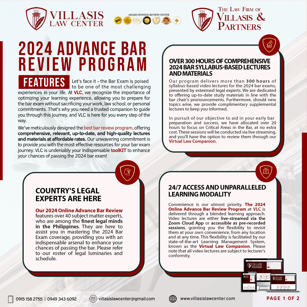 Frequently Asked Questions – Villasis Law Center-Bar Review